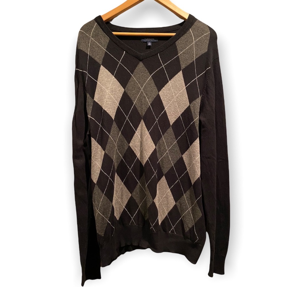 Mens Croft&Barrow V-Neck Thin Sweater, Lg